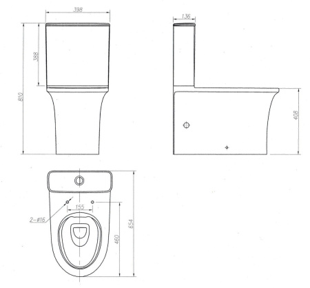 Чаша унитаза напольная Arrow AB2230H цвет белый без бачка с сиденьем микролифт безободковая каскадный смыв