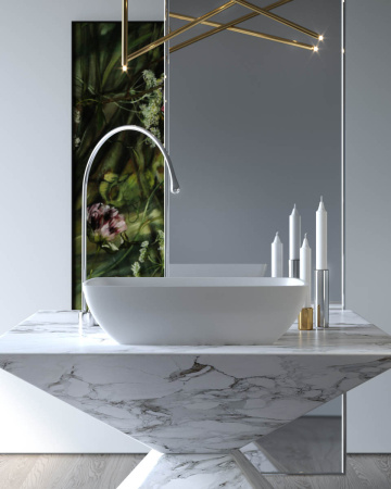 Раковина из искусственного камня Holbi TITAN 2.02.010.44.4 59х36 накладная цвет серый