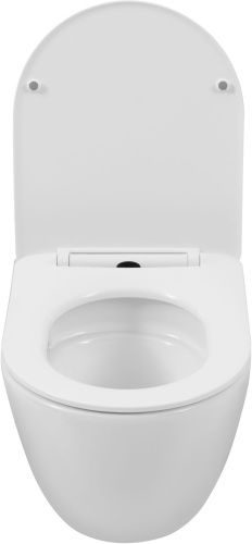 Унитаз подвесной Logan 00342544 белый с сиденьем микролифт безободковый смыв торнадо - фото 5
