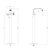 Смеситель для ванны Wonzon & Woghand Tetra WW-841220-BN напольный никель