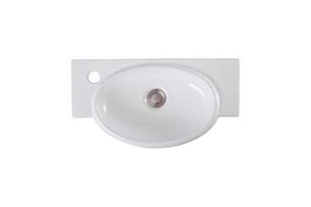 Раковина из сантехнического фарфора Aquatek AQ5329-00 60х40 подвесная цвет белый 1 отверстие под смеситель