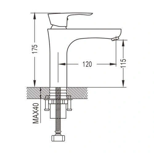 Смеситель Shevanik S9801H на раковину черный/хром - фото 3