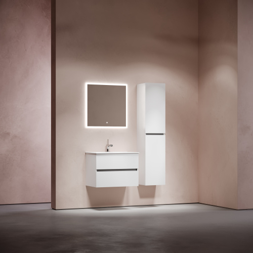 Тумба под раковину Sancos Urban UR70W 69х45х55 подвесная цвет белый - фото 3