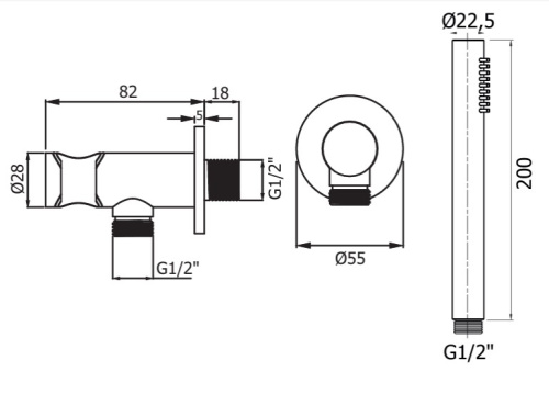 Душевая лейка с держателем Plumberia Selection SHOWER HST3018CR прямоугольная - фото 2