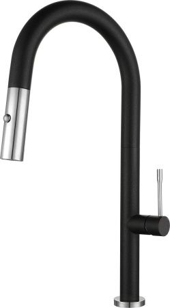 Смеситель для кухни Rivelato 3972500 antracite cromo на мойку черный/хром