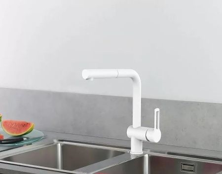 Смеситель для кухни Paffoni Ringo RIN295BO на мойку белый