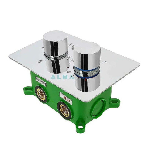 Душевая система ALMAes Weber TVZ-0806 встраиваемая цвет хром с термостатом - фото 2