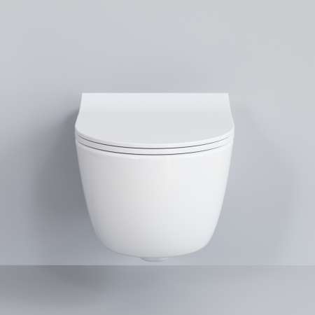 Чаша унитаза подвесная Ambassador Abner 103T20001R цвет белый глянцевый без сиденья каскадный смыв