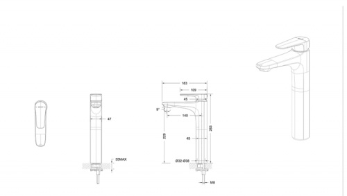 Смеситель Bravat Source F1173218BW-A9-ENG на столешницу черный - фото 2