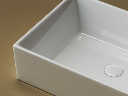 Раковина из сантехнического фарфора Ceramica Nova ELEMENT CN5013 60х40 накладная цвет белый без отверстий под смеситель