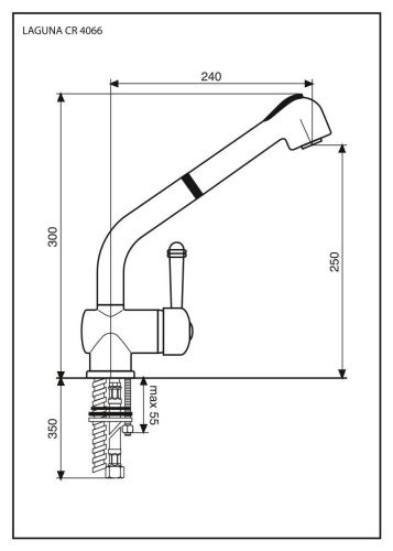 Смеситель для кухни Emmevi Laguna 4066/CR на мойку хром - фото 2