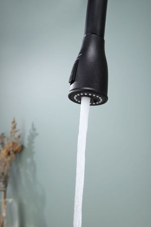 Смеситель для кухни Paulmark LANGE La214212-BLM на мойку черный