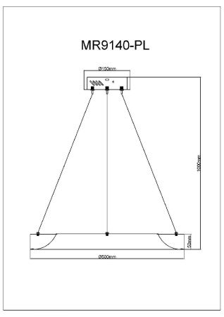 Светильник подвесной Myfar ELARA MR9140-PL