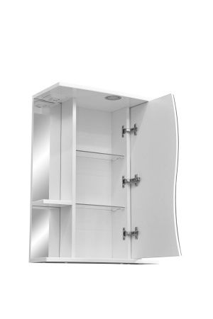 Зеркало-шкаф Stella Polar Волна SP-00000042 60х70 подвесной цвет белый