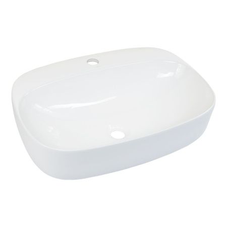 Раковина из сантехнического фарфора Melana 320326-805 60х40 накладная цвет белый 1 отверстие под смеситель