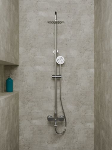 Душевая стойка Knotlor SS-10 настенная цвет сатин - фото 4