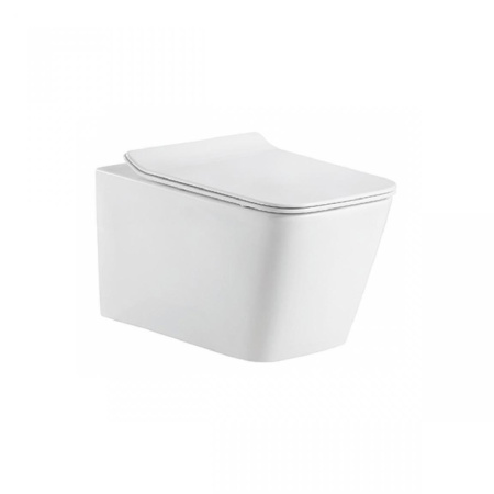 Унитаз подвесной Bravat Manno C21201UW-RUS белый с сиденьем микролифт безободковый каскадный смыв