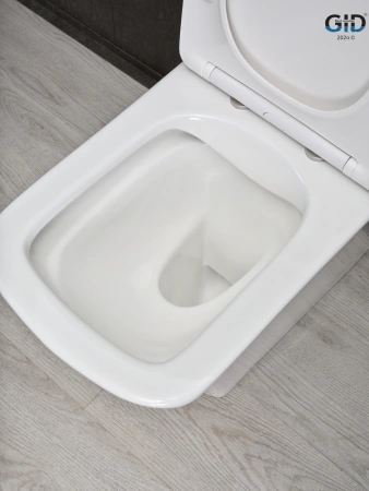 Унитаз напольный с бачком Gid Cuadrado Tn2184 (62251Y) белый с сиденьем микролифт безободковый