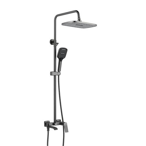 Душевая стойка Shevanik S4136T настенная цвет оружейная сталь - фото 2