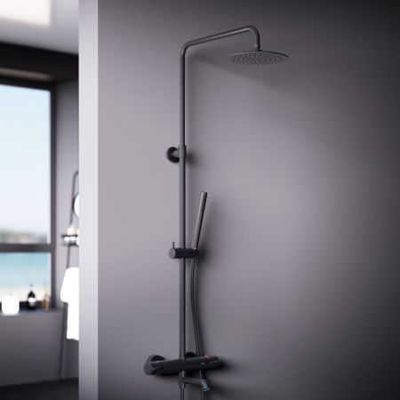 Душевая стойка Damixa Scandinavian Pure 936810300 настенная цвет черный