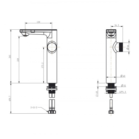 Смеситель сенсорный Berges MORANS 76003 на раковину/столешницу хром глянцевый
