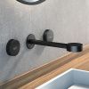 Смеситель для раковины Cisal Slim SM01351040 встраиваемый в стену черный (внешняя часть)