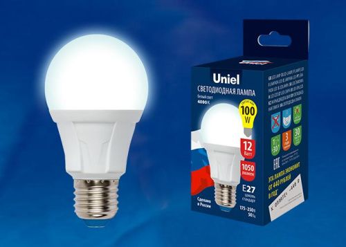 Лампа светодиодная Uniel LED-A60 10W/DW/E27/FR PLP01WH картон - фото 2