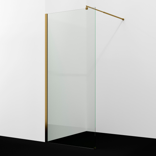 Душевая перегородка WasserKRAFT Rur 30W 30W46BG 110х200 стекло прозрачное профиль золото матовое - фото 3