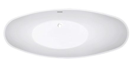 Ванна акриловая Abber AB9233 185х80 отдельностоящая овальная с каркасом