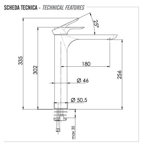 Смеситель Remer Infinity I10L на раковину хром - фото 2