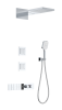 Душевая система Wonzon & Woghand WW-D4538-A-CR встраиваемая в стену цвет хром с термостатом
