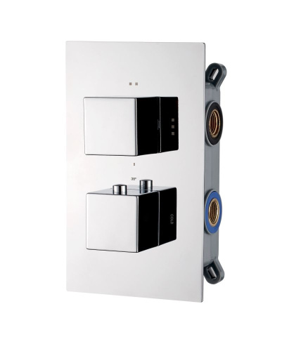 Смеситель для ванны AQG QU Therm 03QUT351CR встраиваемый в стену хром