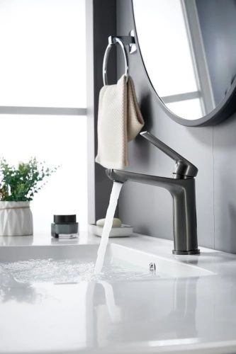 Смеситель Knotlor MUSE KN-60/GM на раковину вороненая сталь - фото 4