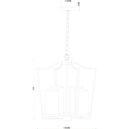 Люстра подвесная Arte Lamp Nuvola (Нувола) A7017SP-4BK