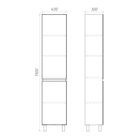 Шкаф-пенал Comforty 00-00017838CF 40х190