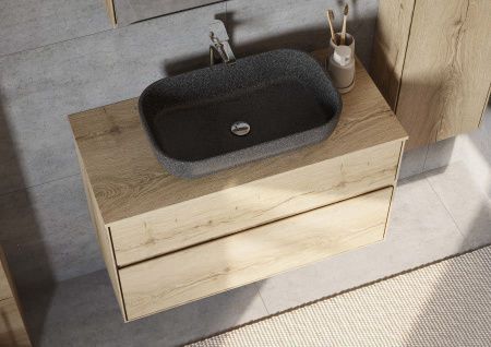 Раковина из искусственного камня Aquaton Лола 1A73313KLK210 60х40 накладная цвет серый