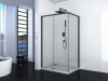 Душевой уголок Cerutti SPA VITO110B-L 110х80 стекло прозрачное профиль черный без поддона