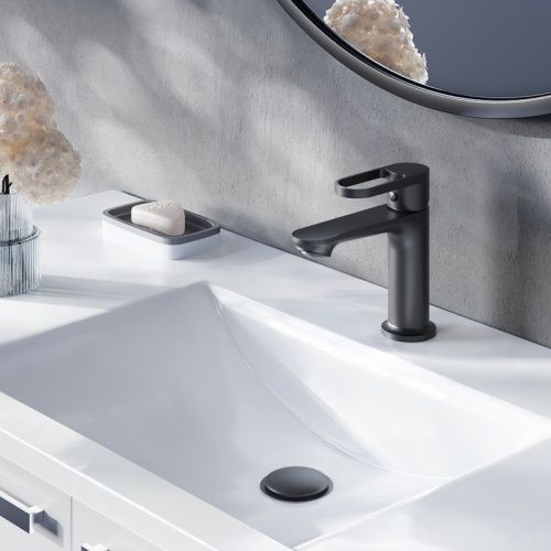 Смеситель Voda HR26MB на раковину черный - фото 4