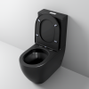 Унитаз напольный с бачком Grossman Торнадо GR-4446BMSQ черный с сиденьем безободковый смыв торнадо