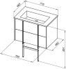 Тумба под раковину Allen Brau Reality 1.32004.PWM 70х50 подвесная цвет зеленый