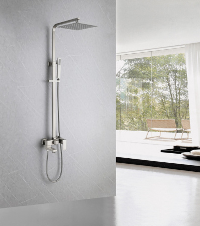 Душевая стойка ABBER AF8216SPL настенная цвет сатин