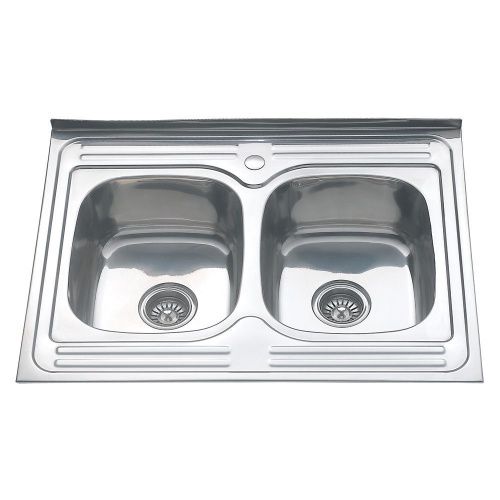 Кухонная мойка Melana 256*7 (*7) 80х60 цвет хром поверхность глянцевая