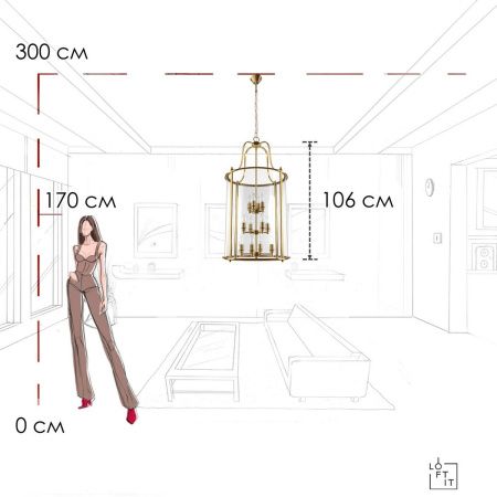 Светильник подвесной Loft It Lighthouse 10456/12 AB