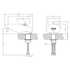 Смеситель Gessi Equilibrio 52001#246 на раковину золото