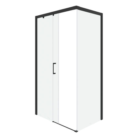 Душевой уголок Cerutti SPA VITO110B-L 110х80 стекло прозрачное профиль черный без поддона