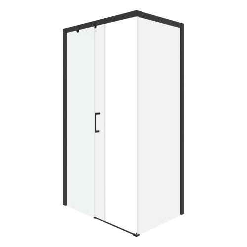 Душевой уголок Cerutti SPA VITO110B-L 110х80 стекло прозрачное профиль черный - фото 3