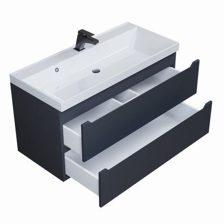 Тумба под раковину Uperwood Tanos 291020234 100х50 подвесная цвет черный