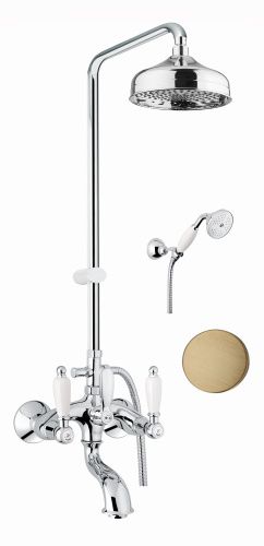 Душевая стойка Fiore 02ZZ0615 настенная цвет бронза - фото 2