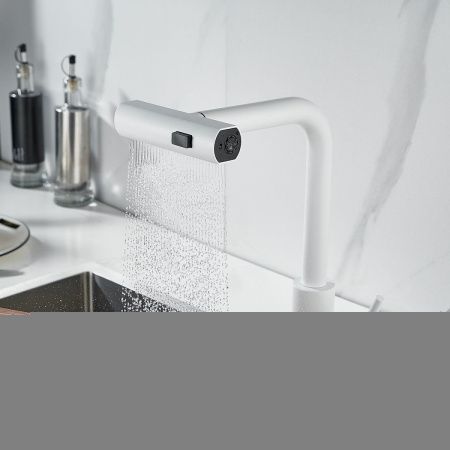 Смеситель для кухни Raffine F203C на мойку белый