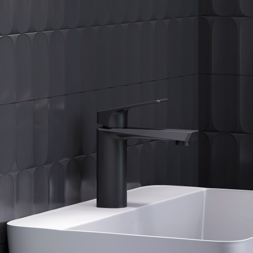 Смеситель Damixa Merkur 400210300 на раковину/на столешницу черный без термостата - фото 3